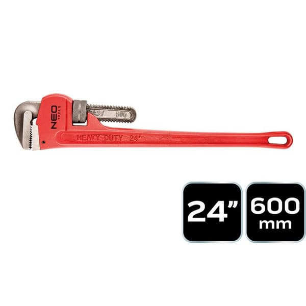 Rörnyckel - NEO TOOLS - Stillson - 600 mm - Stål - Räckvidd 100 mm