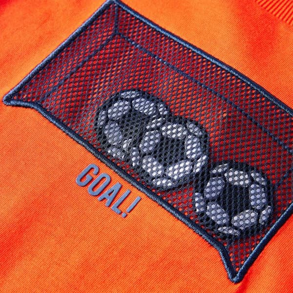 T-shirt barn långärmad orange multi-storlekar