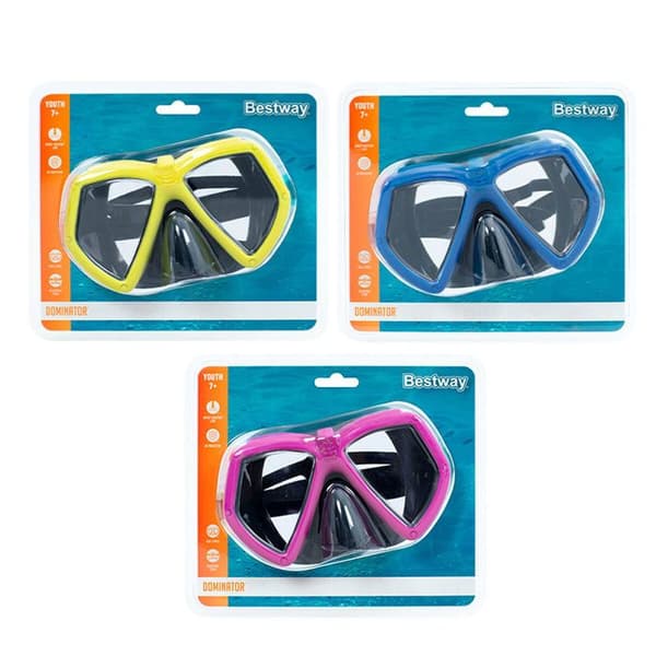 Junior Dykmask - Bestway - Modell 22040 - Anatomisk Rem - UV-skydd - Flerfärgad
