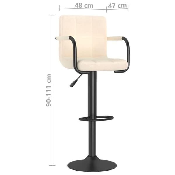 vidaXL Barstol Creme Tyg