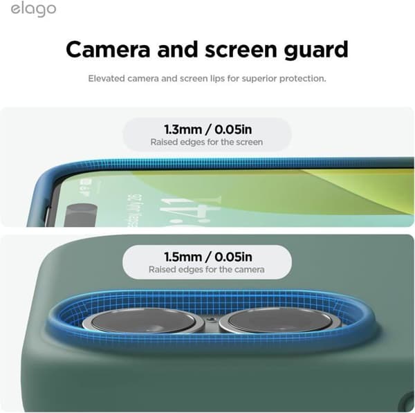 Elago Premium Silikonfodral till iPhone 16, Midnattsgrön