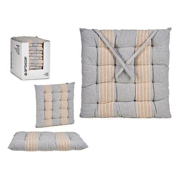 Stolskudde - Grå - 40 x 40 cm - 80% bomull - Inomhus