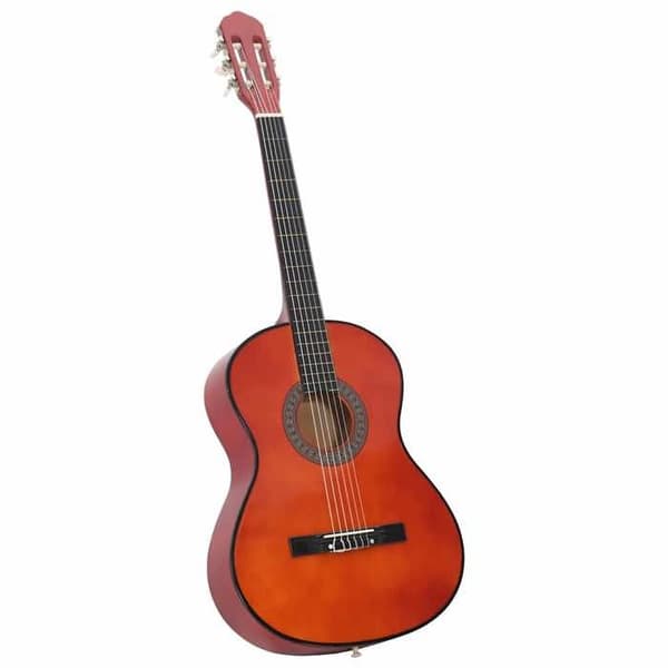 vidaXL klassisk gitarr för nybörjare 4-4 39" basträ, mörkt trä