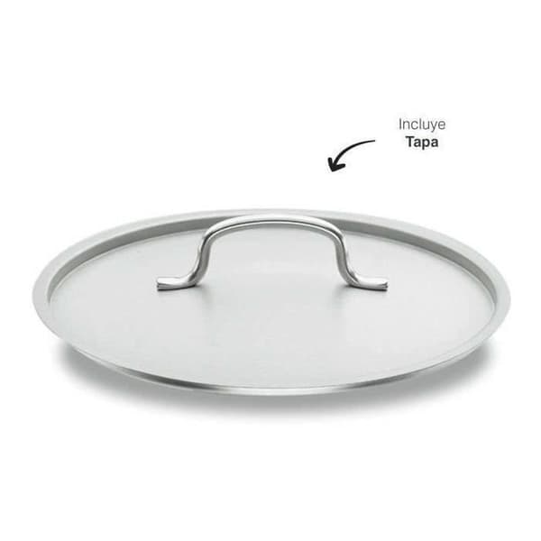 Pro rostfritt stål storkök D: 40 cm + lock - rostfritt stål