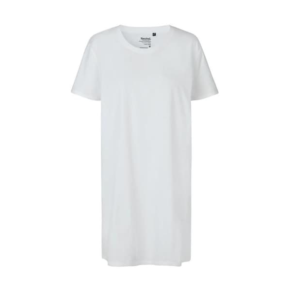 T-shirt klänning dam Neutral - vit