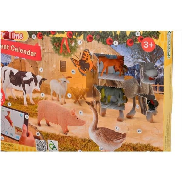 Collecta adventskalender - Gård - 24 figurer - Vit - 3 år