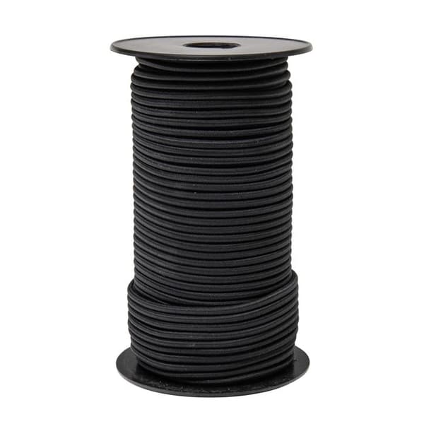 Svart elastisk spännband WERKA PRO rulle 4mm x 50m