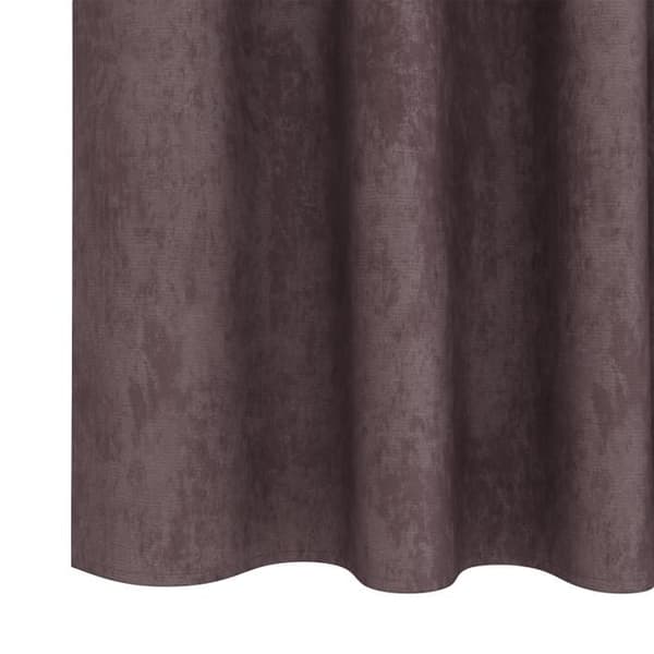 Brun sammetsgardin med öljett 140 x 245 cm - 1 panel, polyester