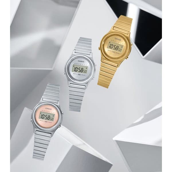 Klocka - CASIO - LA700WE - Unisex - Vit - Kvarts - Digital