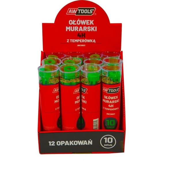 Murarsudd - AWTOOLS - 4H - Grön - 175 mm - Förpackning med 10