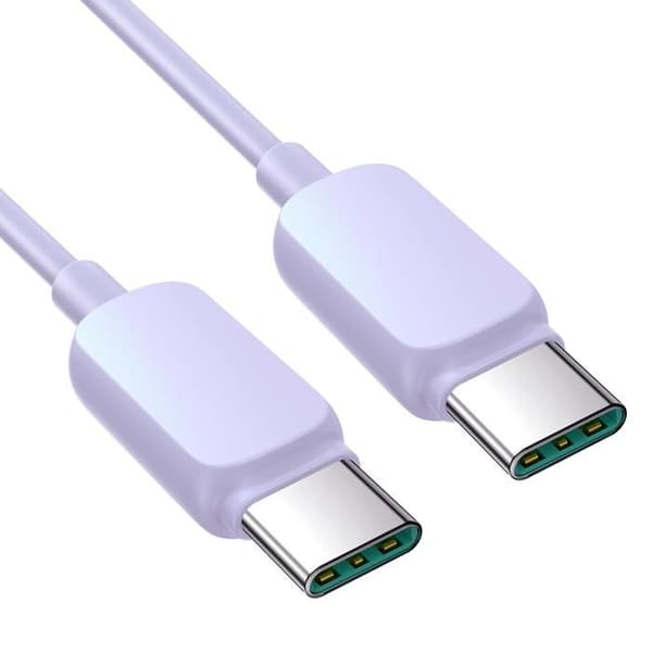 Lila USB-C-kabel 100 W 1,2 m