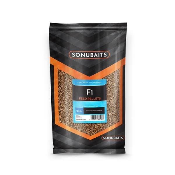 Pellet Sonubaits f1 foder - svart/orange - 2 mm
