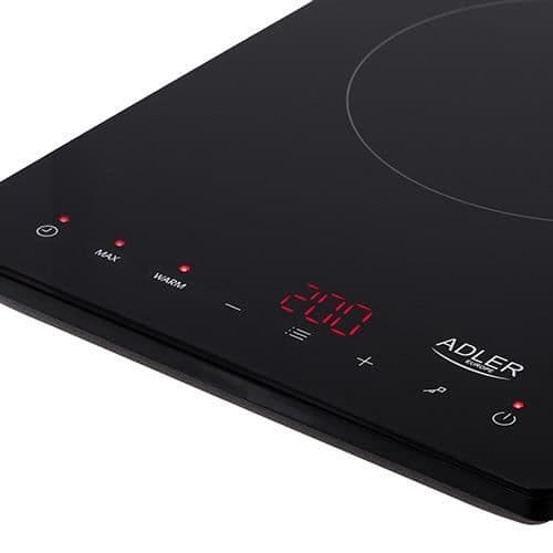 Induktionshäll - ADLER - 190 mm - LCD - Barnsäkerhet - Snabblagning