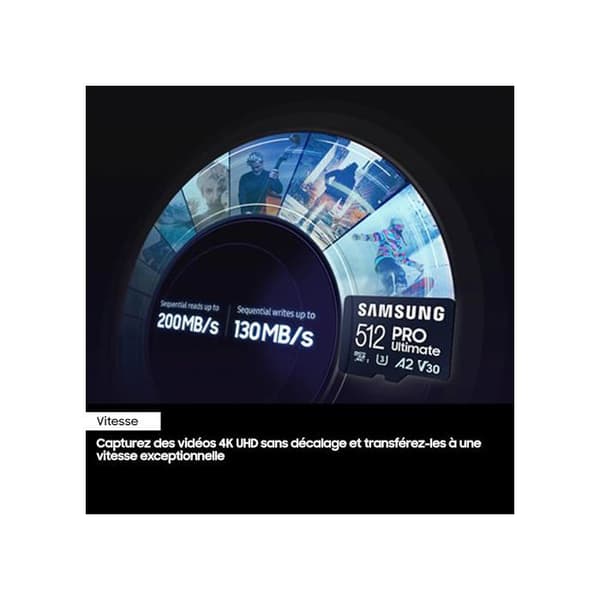 Samsung PRO Ultimate 256 GB micro SD-minneskort + USB-läsare