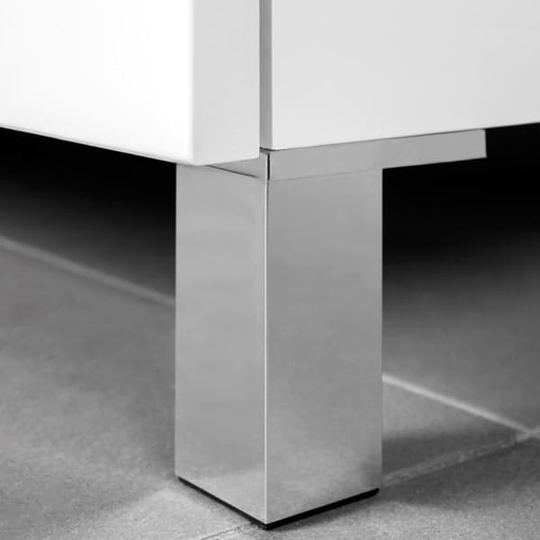 Set om 4 ben för möbel Alumix 1 - höjd 100mm - Plast - förkromad