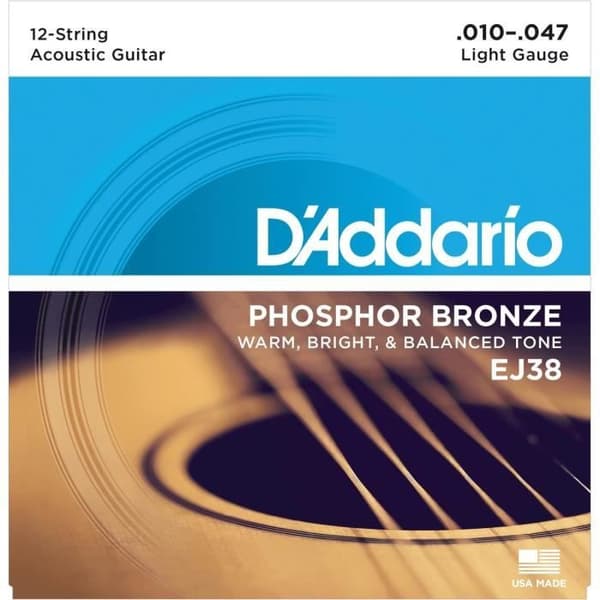 DADDARIO EJ38 akustisk gitarr bronssträngsats - 12c