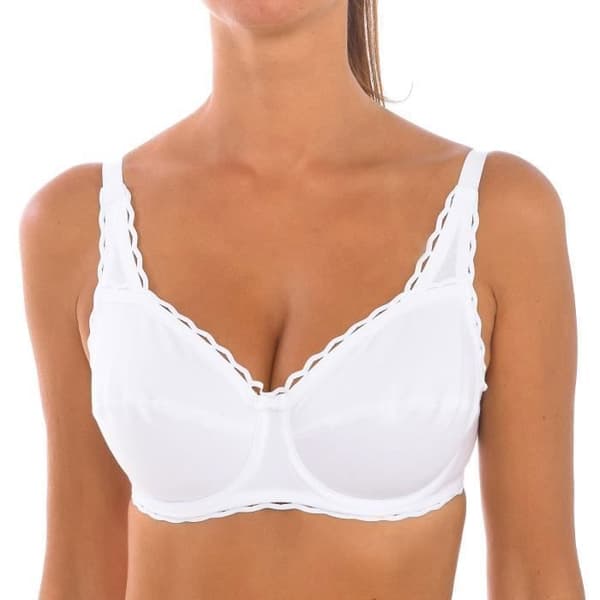 Bygel-bh - Playtex - Vadderad - 100% bomull - Vit färg - Dam
