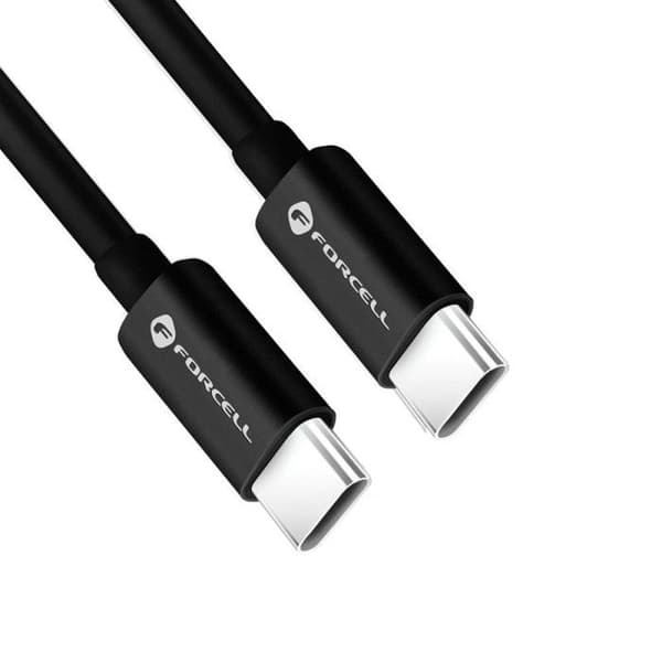 Typ C-kabel till typ C - FORCELL - QC4.0 - PD60W - 2m - Svart