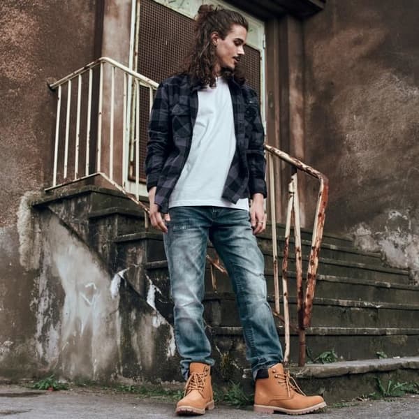 Jean slim herr i tvättad stretchdenim BRANDIT WILL No.1 - Blå, 98% bomull/2% elastan