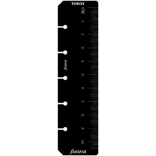 Filofax Mini Linjal Bokmärke Svart