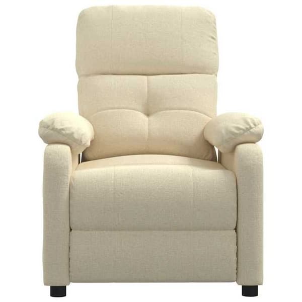 vidaXL Recliner Fåtölj Kräm Tyg 289671