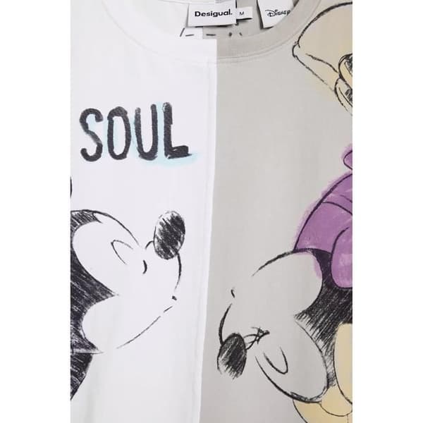 T-shirt dam Desigual Mickey - grå
