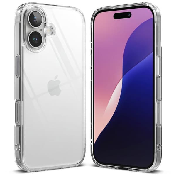 Fodral - RINGKE - Fusion - iPhone 16 - Transparent - Fallskydd - Mjuk