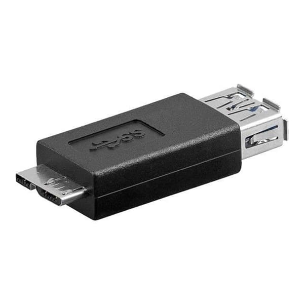 USB 3.0-adapter - WENTRONIC - A-F/Micro B - Svart - 5 Gbit/s - 1 styck