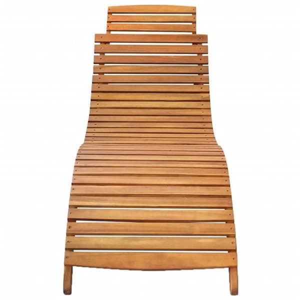 vidaXL Chaiselong i solid akaciaträ Brun 46650
