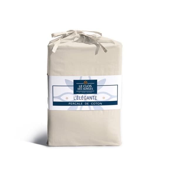 3-delars täckeset i percale bomull 220x240 BEIGE