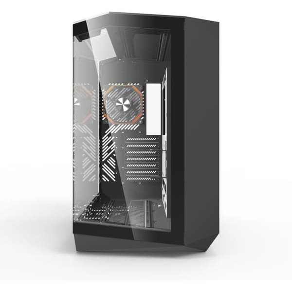 Chassi utan strömförsörjning - DARKFLASH DY470 - Kub - ATX-format - Svart