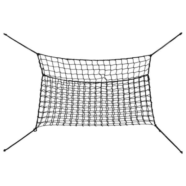 Hö nät 2 st rektangulär svart 150x90 cm PP