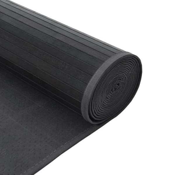 vidaXL Rektangulär matta grå 100x1000 cm bambu, vardagsrumsmatta, köksmatta, rektangulär matta, sovrumsmatta 376970