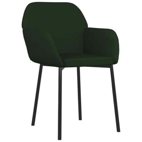 vidaXL Matstolar 2 st Mörkgrön sammet 344703