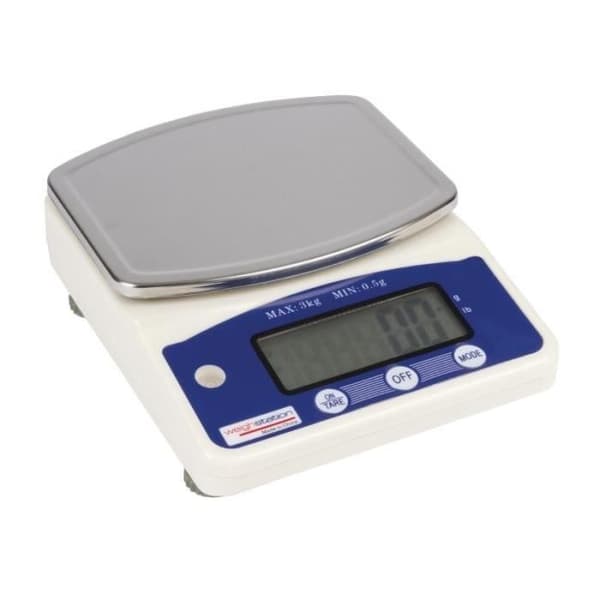 Digital våg i rostfritt stål 3 Kg / 0,5 g