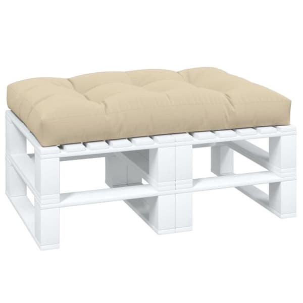 Beige pallkudde 120x80x12 cm tyg