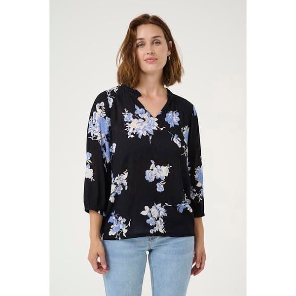 Blus med 3/4 ärm dam KAFFE Edita