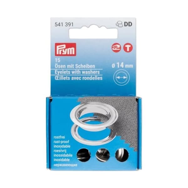 Öljetter - Prym - Vario Creative Tool - diameter 14 mm - förpackning om 100 - vit
