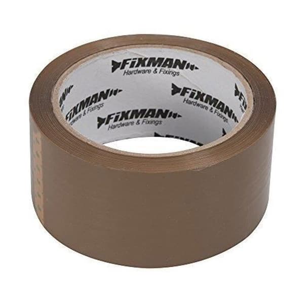 Fixman - Förpackningstejp 190368, Brun, 48 x 66 m