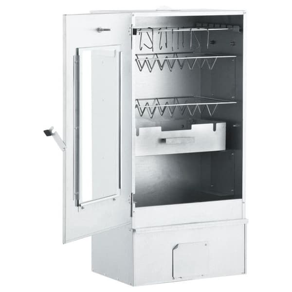 Rökbox för BBQ - VIDAXL - Kallrökare - Stål - Utomhus - Silver