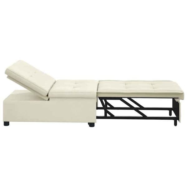 Soffa-säng Creme 67 x 194 x 38 cm Sammet