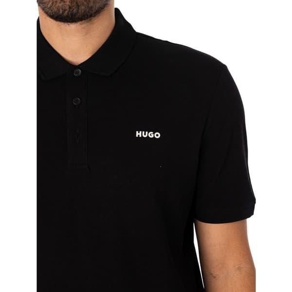 HUGO Herrpolo Svart Bomull GR78555
