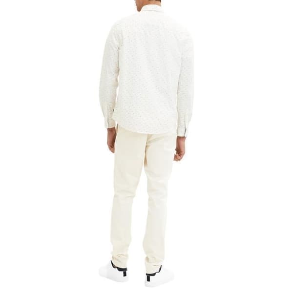 Skjorta Herr - TOM TAILOR - Regular Fit - Långa Ärmar - Mikro Prickar Tryckt