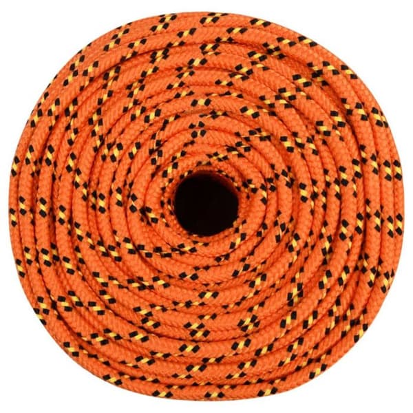 152663 vidaXL Båtrep Orange 8 mm 250 m Polypropen