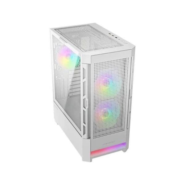 Mellanstående chassi - COUGAR - Airface RGB - Vit - ARGB-fläktar - Utmärkt luftflöde