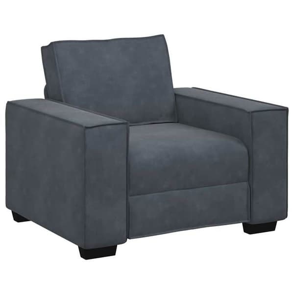 vidaXL Mörkgrå fåtölj 100x78x84 cm sammet 4105001