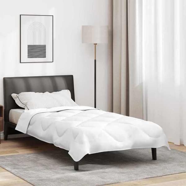 vidaXL Duntäcke Vit 200 x 155 x 4 cm Polyester 42007759