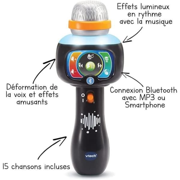 Mikrofon för barn - VTECH - Super Micro Magic'Fun - Bluetooth och ljudeffekter