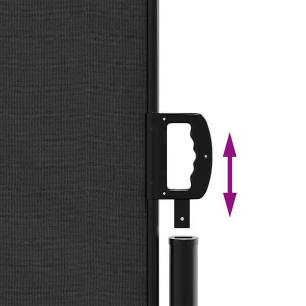 vidaXL Fällbar sidokappa svart 200x500 cm 4004459