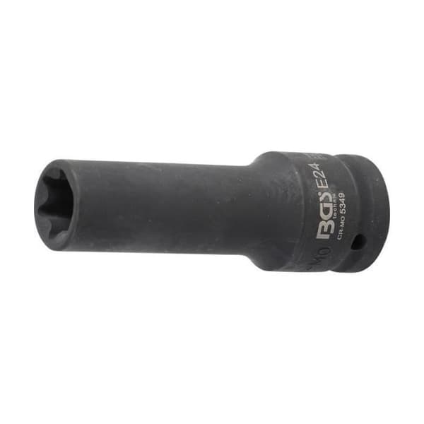 Hylsa för nyckel, profil E, djup 20 mm (3/4") E24 mm
